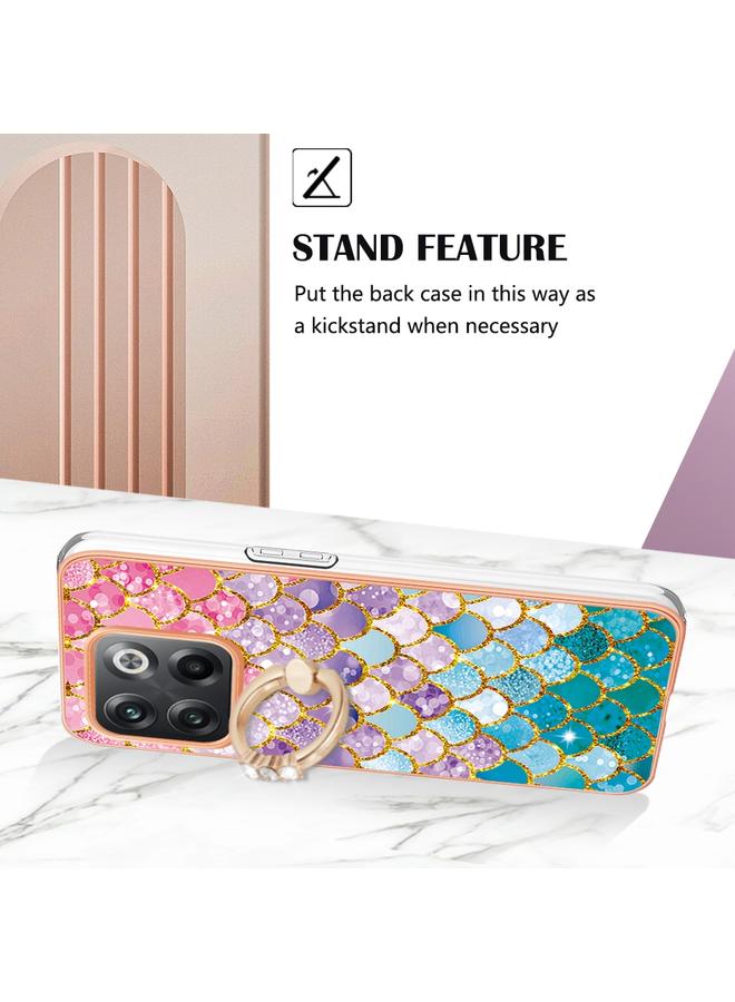 erorex Case For OnePlus 10T 5G / Ace Pro Electroplating IMD TPU Phone Case with Ring - Image 3