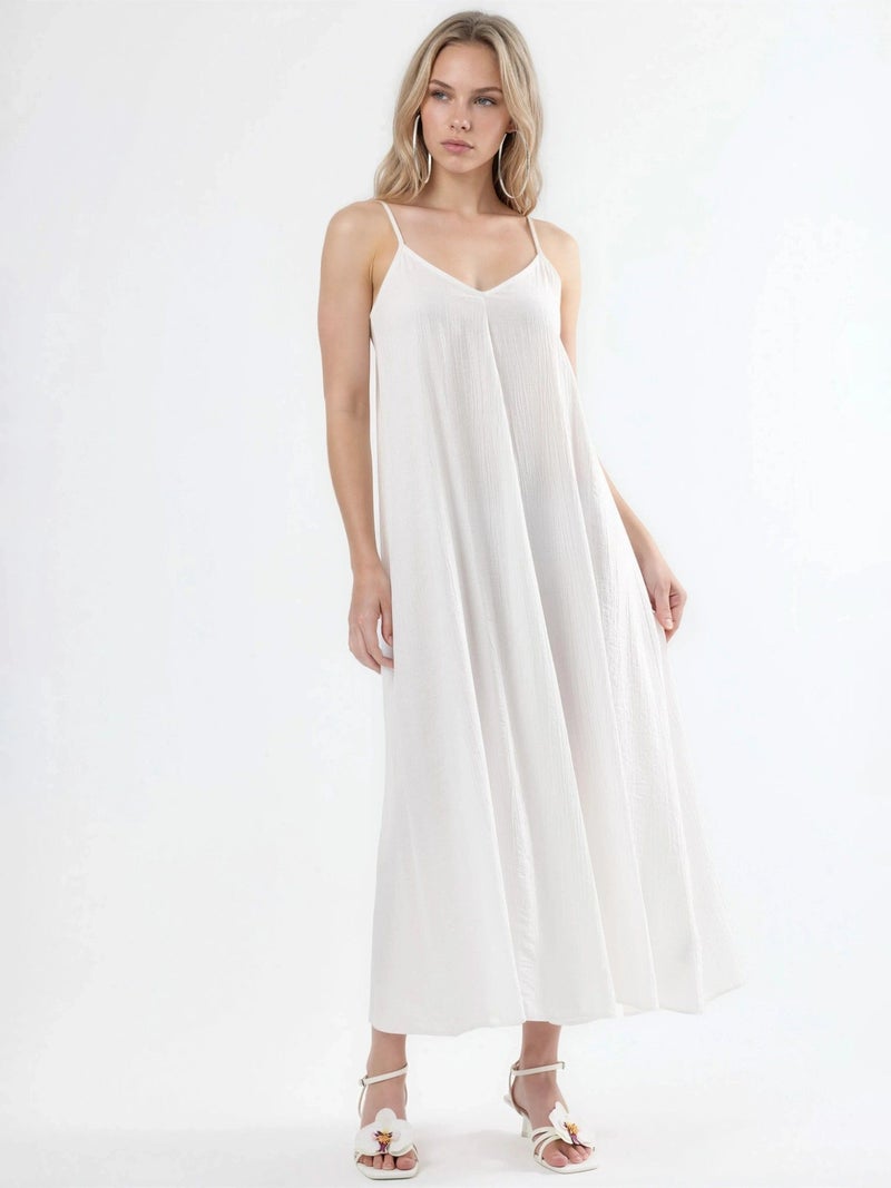 BUSEM V-Neck Midi Slip Dress - Image 4