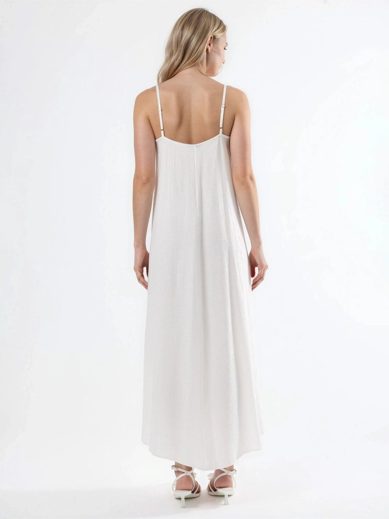 BUSEM V-Neck Midi Slip Dress - Image 3