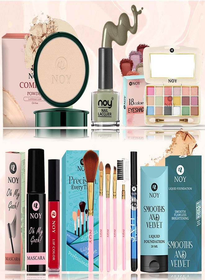 NOY Complete Glam Makeup Kit Glamorous Choice for Karwa Chauth, Diwali, Navratri, Anniversaries, and Birthdays Ideal Festival Gift Pack of 12 - Image 1