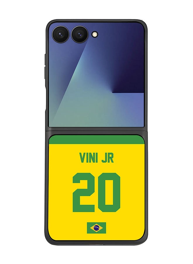 Stylizedd For Samsung Galaxy Z Flip7 Case,Slim fit Camera Protection, Shockproof Thin Phone cover  - Football - Brazil,  Vini Jr