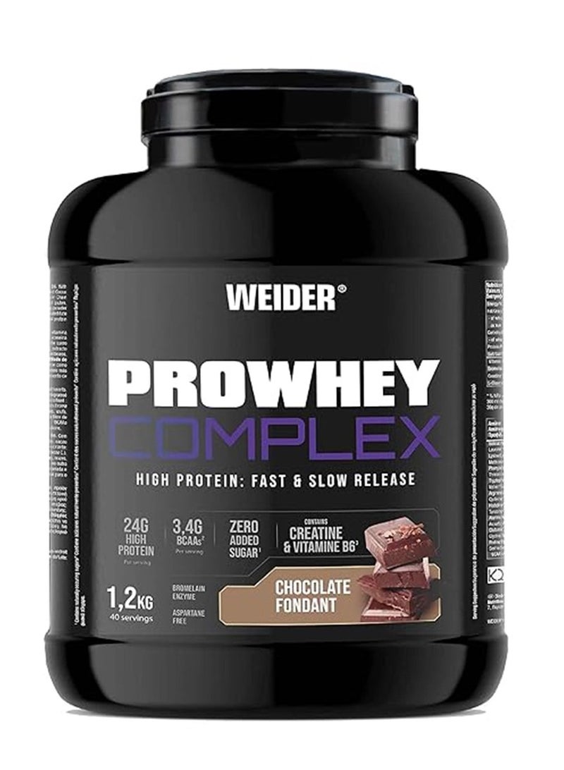 Weider PROWHEY COMPLEX HIGH PROTEIN Chocolate Fondant 1,2KG 40 Servings - Image 1