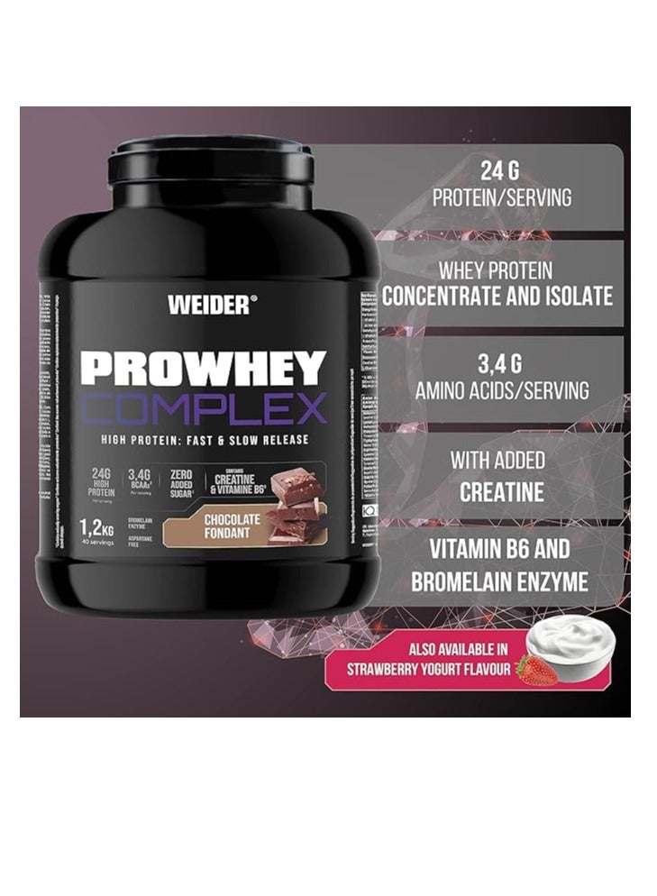 Weider PROWHEY COMPLEX HIGH PROTEIN Chocolate Fondant 1,2KG 40 Servings - Image 2
