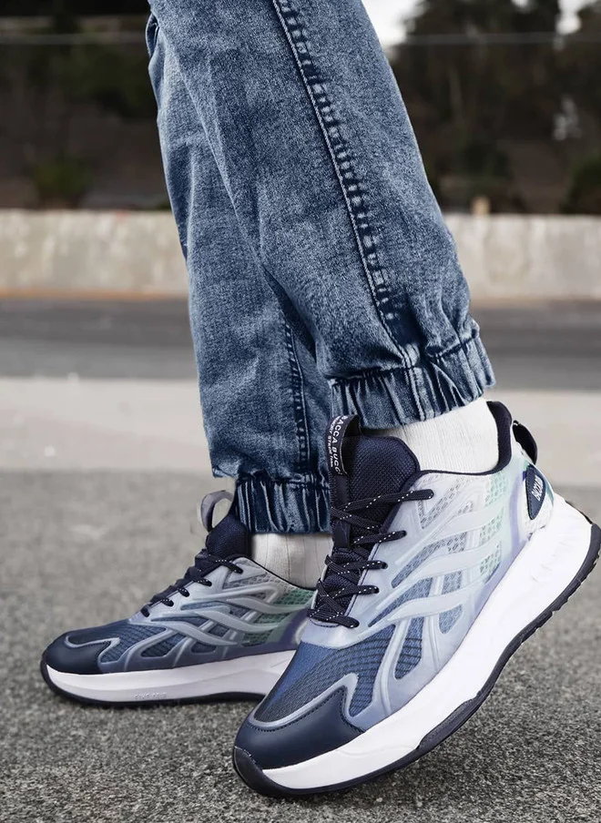 Bacca Bucci Blue HELIX Low-Top Casual Athleisure Shoes for Men | Best Price UAE