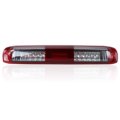 Tresound LED Third 3rd Brake Light for 99-06 Chevrolet (Chevy) Silverado GMC Sierra 1500 2500 3500 HD Classic, Rear Cargo Lamp High Mount Stop light Chrome Housing (Red) - Image 3