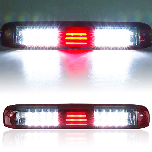 Tresound LED Third 3rd Brake Light for 99-06 Chevrolet (Chevy) Silverado GMC Sierra 1500 2500 3500 HD Classic, Rear Cargo Lamp High Mount Stop light Chrome Housing (Red) - Image 1