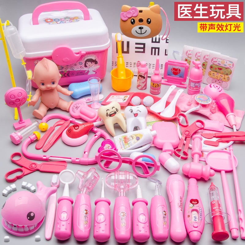general Kids Doctor Toy Set with Doll and Stethoscope, 53-Piece Medical Kit for Pretend Play - Image 2