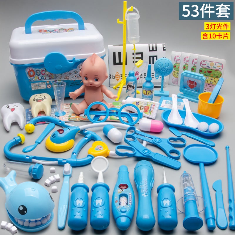 general Kids Doctor Toy Set with Doll and Stethoscope, 53-Piece Medical Kit for Pretend Play - Image 1