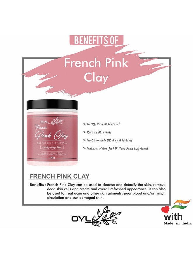 OY-L OYL Natural French Pink Clay Powder Smooth and Silk Clay, Refreshed & Healthy Glow, Hydrating & Rejuvenating Aging Skin,Cleanse & Detoxify - 150g - Image 4