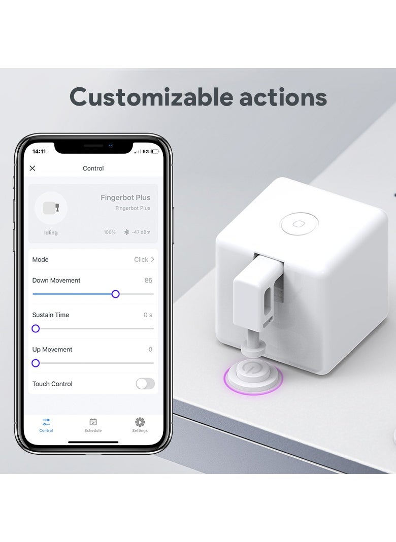 UanTii Smart Fingerbot Tuya Bluetooth Switch Button Pusher Bluetooth Smart Switch Works with Tuya Smart Life App，white  - Image 5