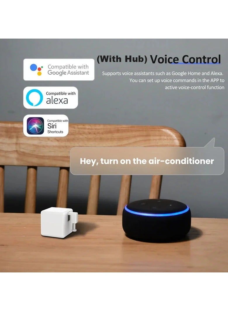 Smart Fingerbot Tuya Bluetooth Switch Button Pusher Bluetooth Smart Switch Works with Tuya Smart Life App，white