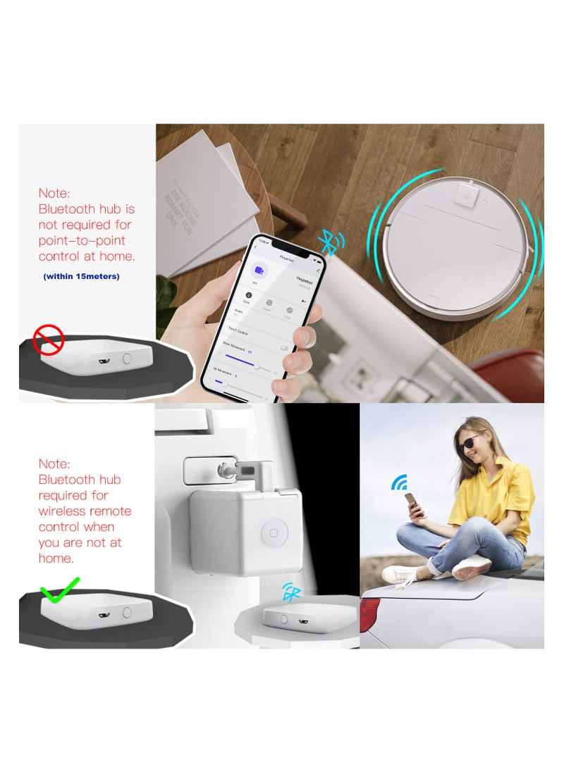 UanTii Smart Fingerbot Tuya Bluetooth Switch Button Pusher Bluetooth Smart Switch Works with Tuya Smart Life App，white  - Image 2