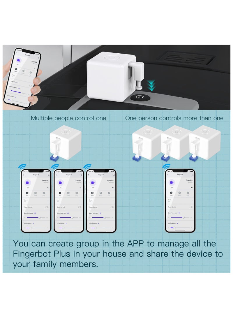 Smart Fingerbot Tuya Bluetooth Switch Button Pusher Bluetooth Smart Switch Works with Tuya Smart Life App，white
