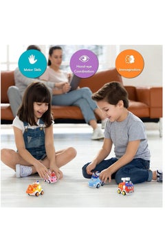 KASTWAVE 4PCS Pull Back Cars Toys are suitable for three-year-old children, Toddler Toy Wind Up Cars，Friction Powered Press Vehicles Infant Birthday Gift for boys and girls.  - Image 2