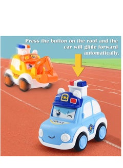 KASTWAVE 4PCS Pull Back Cars Toys are suitable for three-year-old children, Toddler Toy Wind Up Cars，Friction Powered Press Vehicles Infant Birthday Gift for boys and girls.  - Image 3