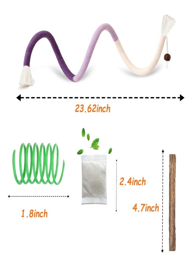 itPlus Cat Toys Cat Chew Toys, Silvervine Sticks Catnip Rope Toys for Kitten Dental Care, Cats Teeth Cleaning,Kitty for Indoor Cats Increase Appetite,Enhances Oral & Dental Health - Image 3