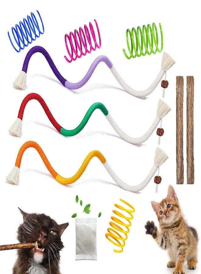 itPlus Cat Toys Cat Chew Toys, Silvervine Sticks Catnip Rope Toys for Kitten Dental Care, Cats Teeth Cleaning,Kitty for Indoor Cats Increase Appetite,Enhances Oral & Dental Health - Image 1