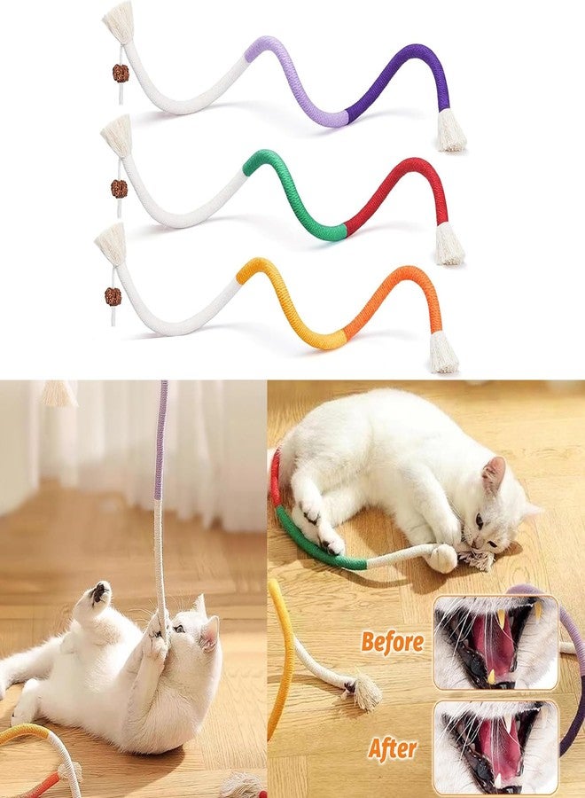 itPlus Cat Toys Cat Chew Toys, Silvervine Sticks Catnip Rope Toys for Kitten Dental Care, Cats Teeth Cleaning,Kitty for Indoor Cats Increase Appetite,Enhances Oral & Dental Health - Image 5