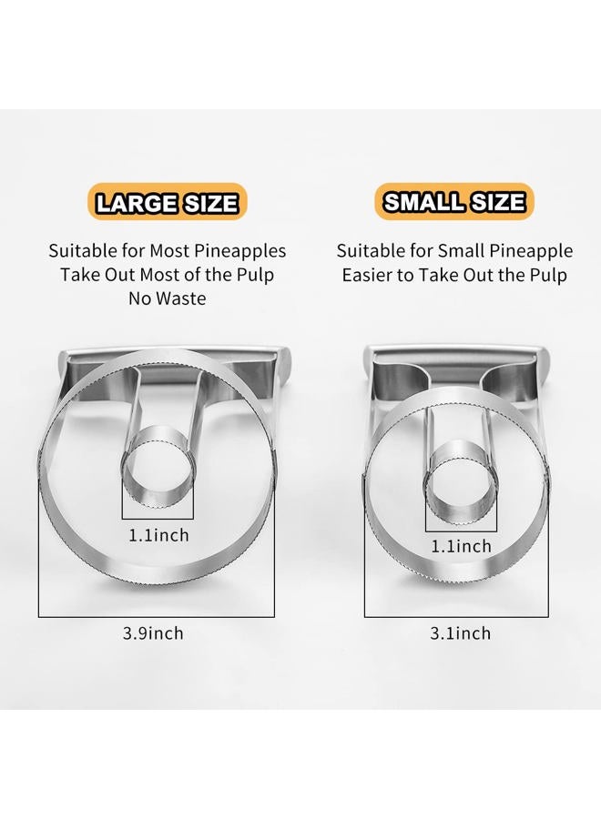 Choxila Pineapple Corer Large Stainless Steel Pineapple Corer Peeler Pineapple Cutter Fruit tool Easy Kitchen Tool - Large - Image 3