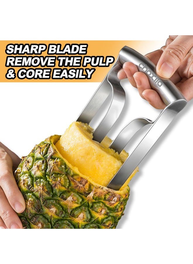 Choxila Pineapple Corer Large Stainless Steel Pineapple Corer Peeler Pineapple Cutter Fruit tool Easy Kitchen Tool - Large - Image 2