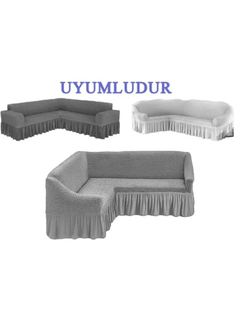 Elgeyar Bürümcük L Corner Sofa Cover Elastic Standard