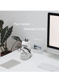 SYOSI SYOSI Pencil Holder, Simple Modern Style Pencil Holder with Glasses Holder Multifunctional Pencil Holder Makeup Brush Holder for Office Desk/Dressing Table Decor  - Image 2