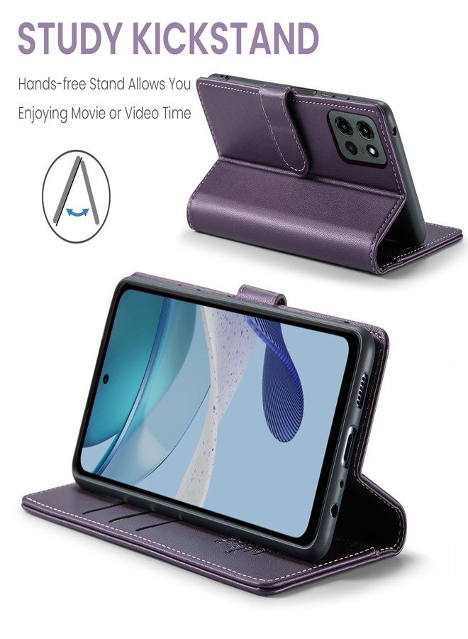 FLIPALM Wallet Case for Moto G 5G 2025, RFID Blocking Credit Card Holder, PU Leather Folio Flip Kickstand Protective Shockproof Cover for Motorola Moto G 5G 2025 (Purple) - Image 5