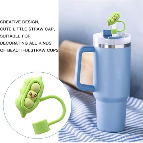 YUISI 6Pcs Silicone Straw Cover Cap, Stanley Cup Accessories Compatible with Stanley Sipper 10MM Straw Toppers for Tumblers, Dust-Proof Reusable Straw Tips Lids (Style B) - Image 2
