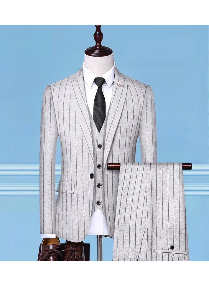 KUYING New Slim Fit Suit Three Piece Set  - Image 1