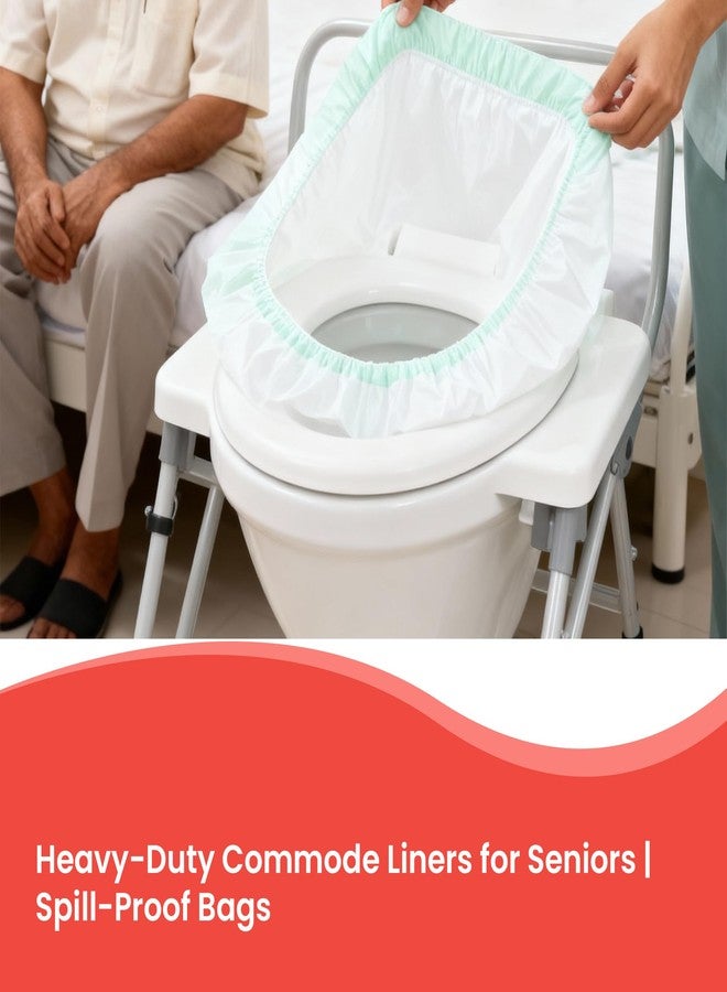 أكياس مرحاض أبلي الممتازة مع وسادات ماصة، برائحة اللافندر، أكياس مرحاض محمولة مانعة للتسرب، مقاس عالمي لكراسي المرحاض بجانب السرير والمراحيض | 20 قطعة - Image 5