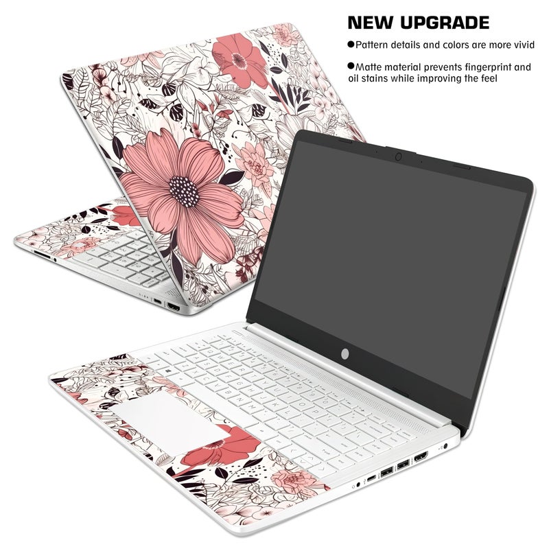 TracyArt Laptop Skin Decal HP 15.6" - Botanical, Laptop Cover Sticker, No Cutting Required, No Bubble, Waterproof, Scratch Resistant - Including Wide Screen and Wrist Pad - Image 3