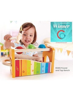 Hape Pound Tap & Shake! Music Set Award Winning Wooden Pounding Bench Baby Xylophone And Tap Along Tambourine Developmental Nontoxic Montessori Musical Toys For Toddlers 1 4 Years Old  - Image 5