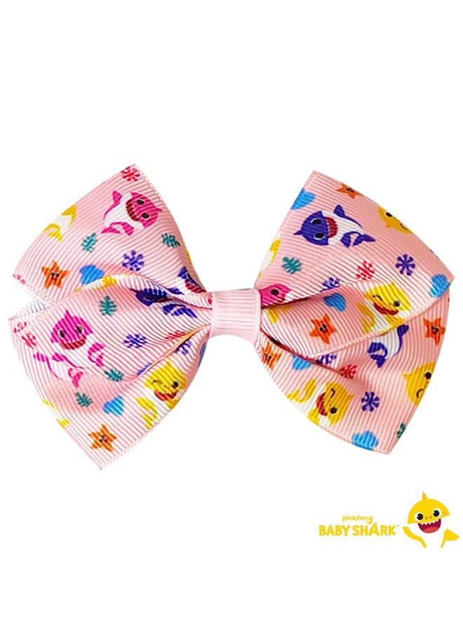 Luv Her Baby Shark Hair Bows - Hair Accessories Gift Set - Kids Hair Bows - 7 Pcs 4 Inch Bundle - Hair Bows for Girls - Different Character on each Hair Clip - Alligator Clip - Ages 3 + - Image 3