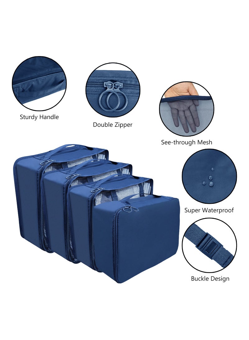 Energize 8 Pcs Set Travel Organizer Kit, Packing Cubes for travel, Lightweight Luggage Storage Bag - Image 4