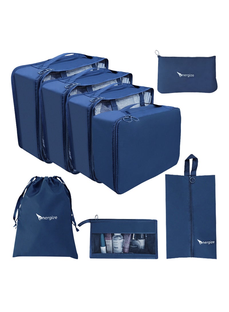 Energize 8 Pcs Set Travel Organizer Kit, Packing Cubes for travel, Lightweight Luggage Storage Bag - Image 1