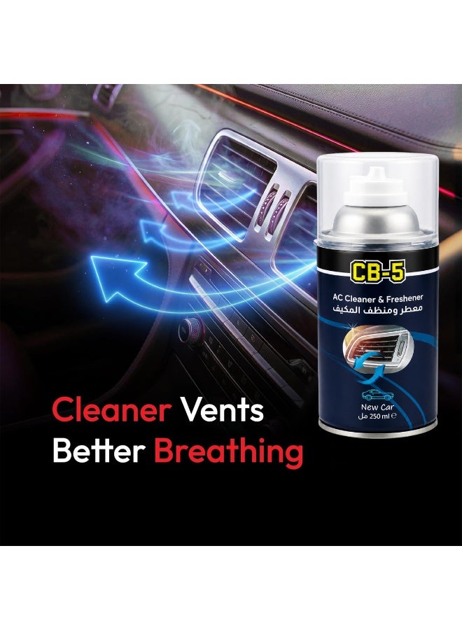 2 PCS CB-5 AC Cleaner & Freshener 250ml Car Air Conditioner Vent Cleaner Spray Air Vent Deodorizer Odor Eliminator AC Duct Cleaner Fresh Cabin Air Conditioning Cleaner for Cars SUVs Vans Pickup Trucks - Image 4