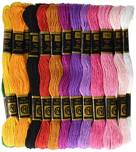 Janlynn Cotton Embroidery Floss Pack 8.7 Yards 36/Pkg-Pastel Colors - Image 1