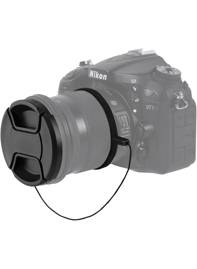 SJet 43mm Lens Cap Cover, Lens Cover + Anti-Loss Keeper Leash + Cleaning Cloth Compatible with Nikon, Canon, Sony, Fujifilm Camera Lenses - Image 3