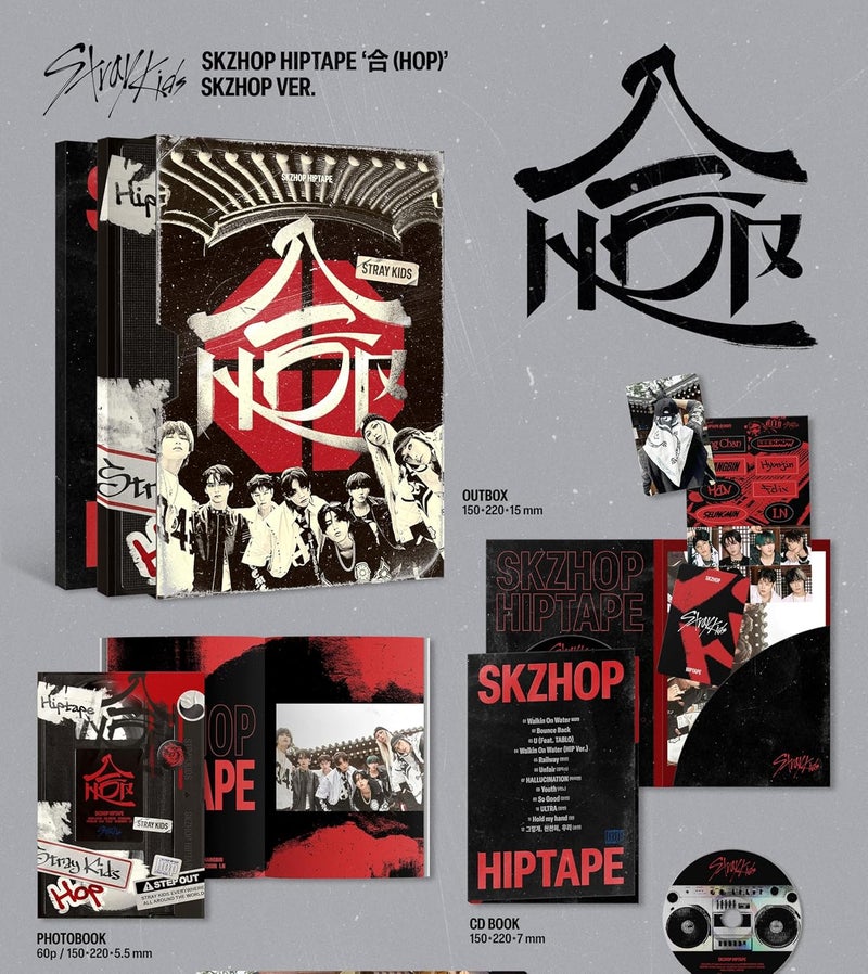 ألبوم ستراي كيدز المصغر العاشر SKZHOP HIPTAPE HOP إصدار SKZHOP ملصق ملصقات SKZ بطاقات صور - Image 3