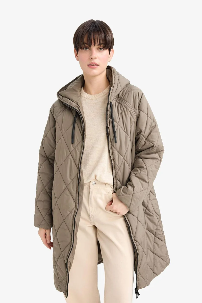ديفاكتو Regular Fit Hooded Rain Coat