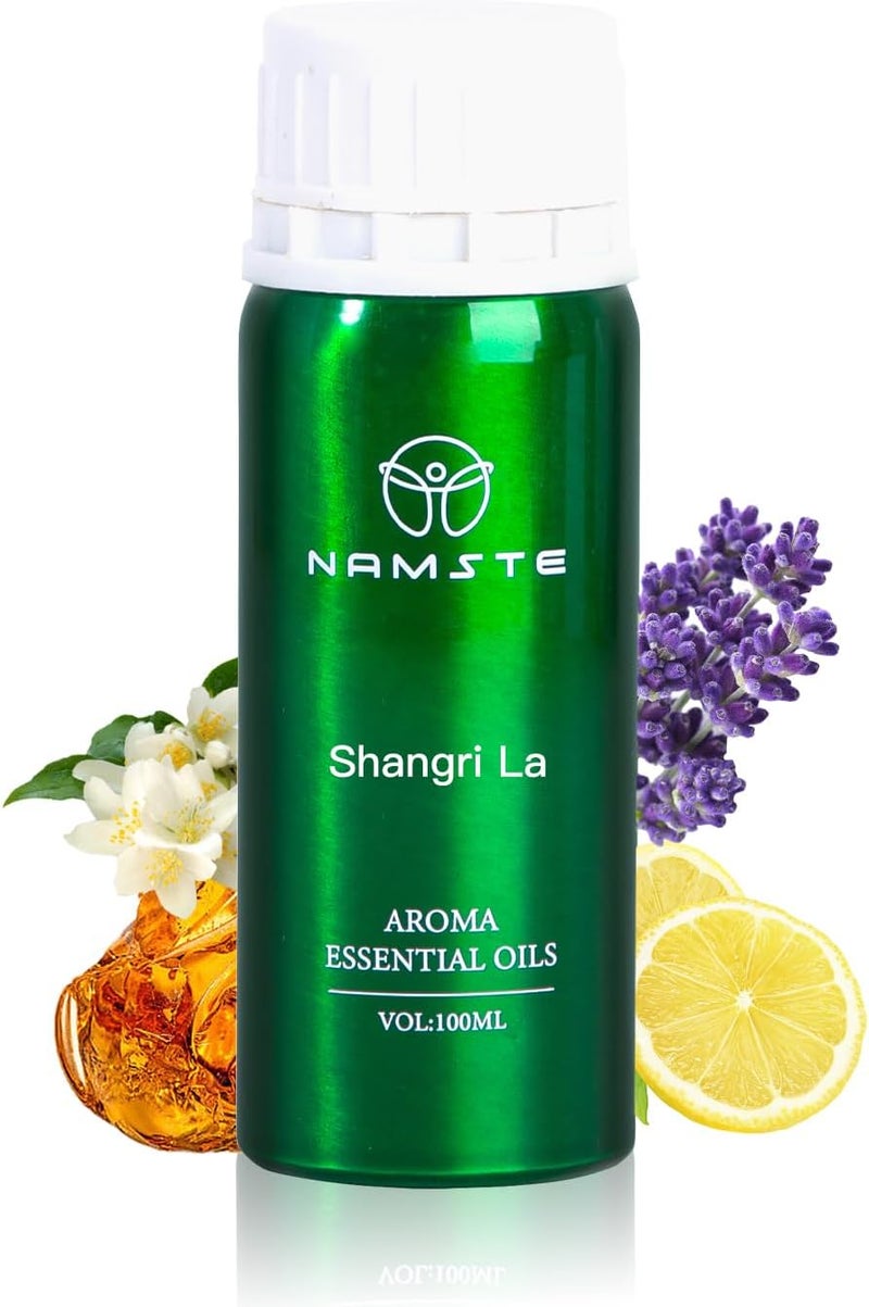 NAMSTE Hotel Scents Essential Oils, 100ml Shangri-La Hotel Collection Aroma Diffuser Oil, Luxury Hotel Inspired Aromatherapy, Blends Cedarwood, Sandalwood for Relaxation and Sleep - Image 1