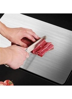 Beauenty Titanium Cutting Board, Titanium Cutting Boards For Kitchen, Large Double Sided Cutting Board, Food Grade Stainless Steel Chopping Board, Lightweight Cutting Board, Thin Cutting Board (28 * 39cm)  - Image 3