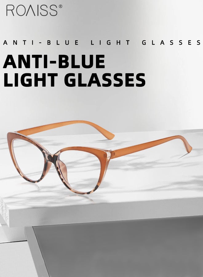 roaiss 3Pcs Women's Blue Light Blocking Glasses Blue Light Filter Computer Reading Gaming TV Phones Cat Eye Eyeglasses Fashion Anti Eyestrain Headache Eyewear 62mm - Image 5