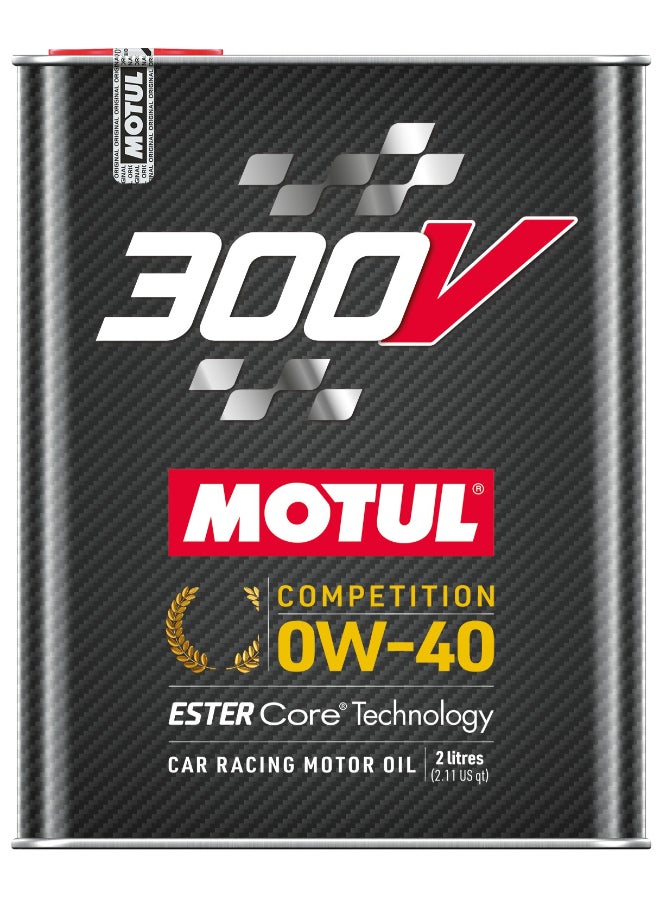 MOTUL 300V Competition 0W-40 - Car Racing Motor Oil - 100% Synthetic Oil - Imported from Europe