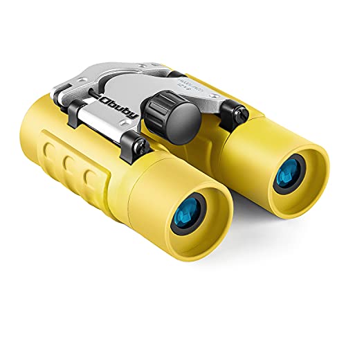 OBUBY Real Binoculars for Kids Gifts for 312 Years Boys Girls 8x21 HighResolution Optics Mini Compact Binocular Toys Shockproof Folding Small Telescope for Bird WatchingTravel Camping Yellow - Image 1