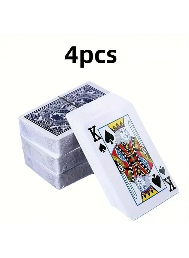 Blue And White Patterned Poker Cards High Quality Playing Cards Set Of 4 - Image 1