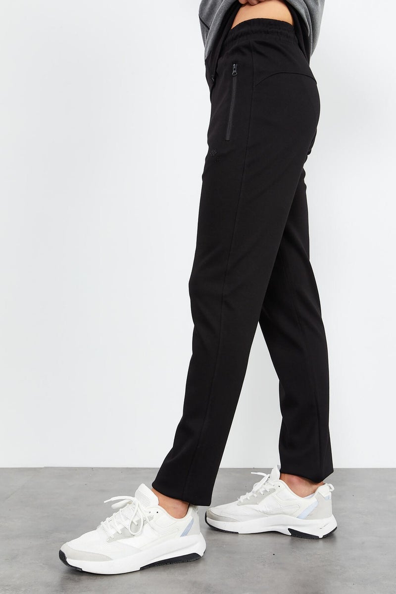 Tommy Life Gray Melange-Black Men's Stand Collar Double Color Slim Fit Classic Leg Tracksuit-85113  - Image 5