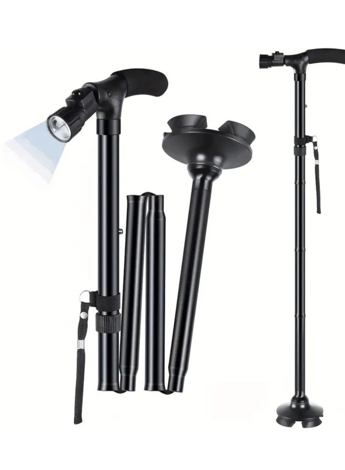 عكاز ارتكاز ماجيك عصا قابلة للطي مع ضوء LED انيقة وعملية تمنع الانزلاق - Image 3
