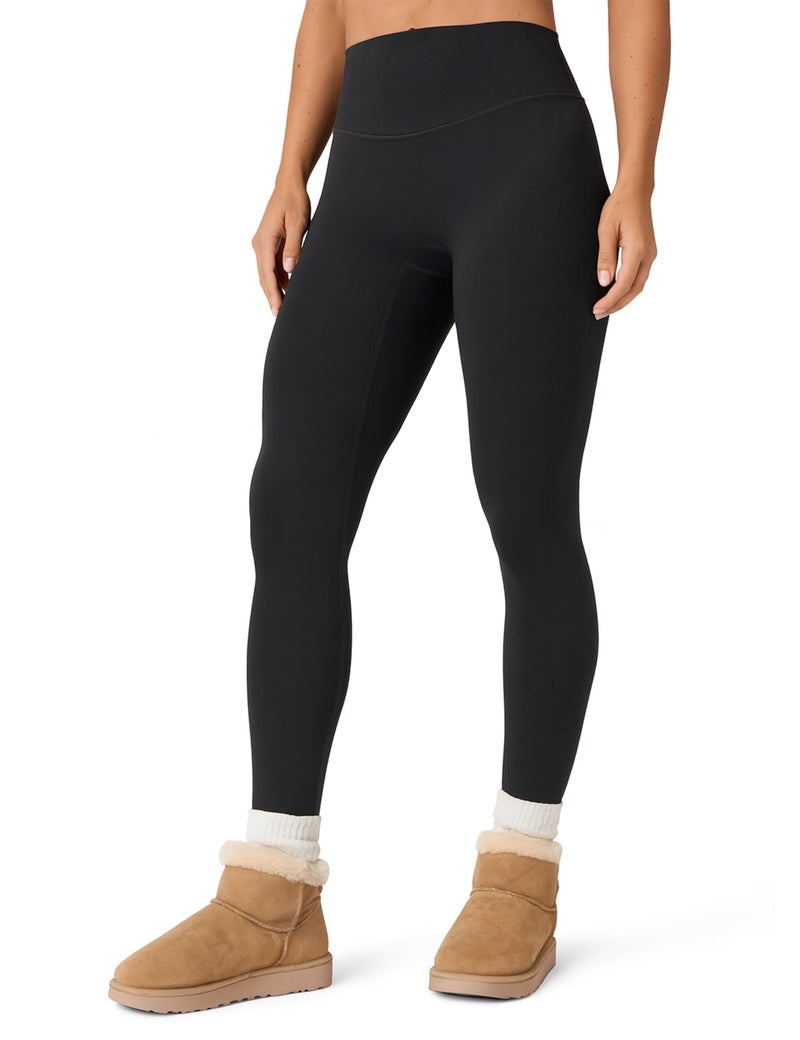 Unthewe Naked-Feel No Front Seam Leggings for Women - High Waisted Buttery Soft Workout Yoga Pants 25"(U800-Black-M) - Image 1