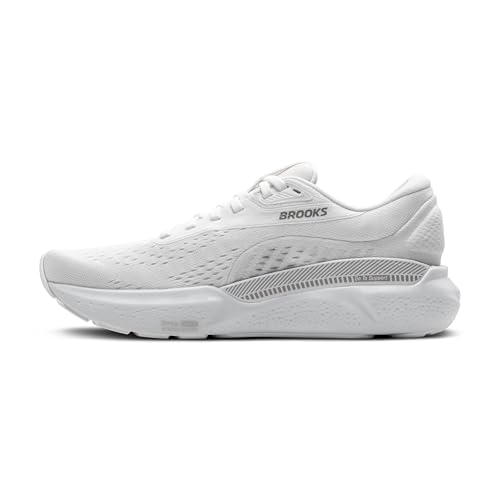 Brooks Women’s Adrenaline GTS 24 Supportive Running Shoe - White/Oyster/Alloy - 9 Medium - Image 5
